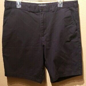 PacSun Cotton Stretch Flat Front Shorts Black Size 36